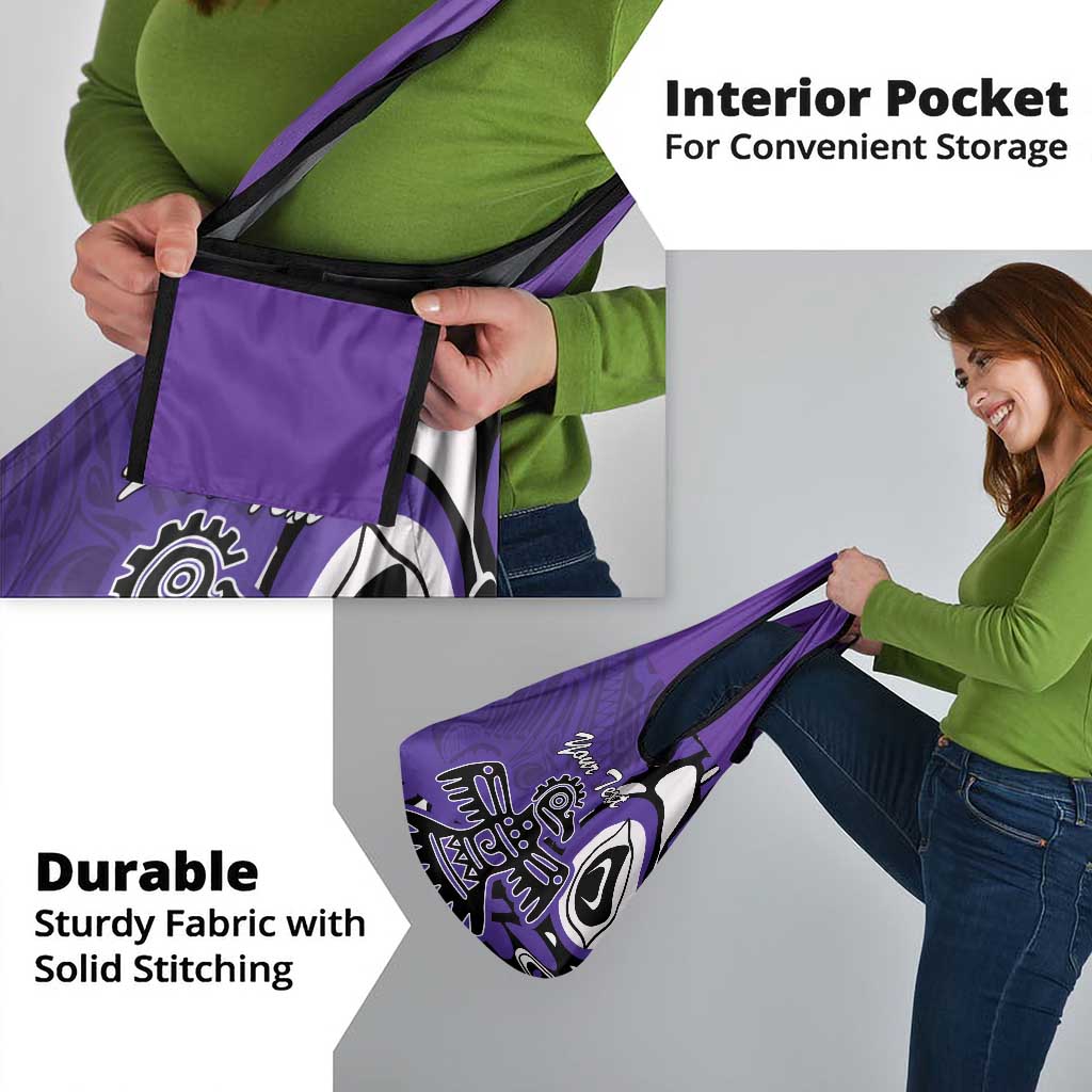 Personalized Canada Haida Eagle Grocery Bag Purple Style