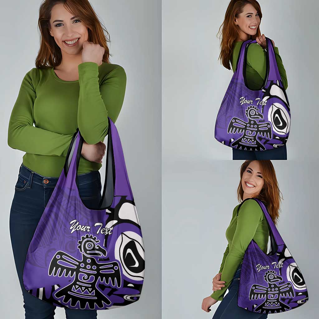 Personalized Canada Haida Eagle Grocery Bag Purple Style