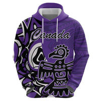 Personalized Canada Haida Eagle Hoodie Purple Style - Wonder Print Shop