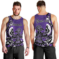 Personalized Canada Haida Eagle Men Tank Top Purple Style - Wonder Print Shop