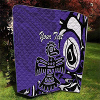 Personalized Canada Haida Eagle Quilt Purple Style - Wonder Print Shop