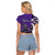 Personalized Canada Haida Eagle Raglan Cropped T Shirt Purple Style - Wonder Print Shop