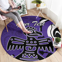 Personalized Canada Haida Eagle Round Carpet Purple Style