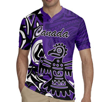 Personalized Canada Haida Eagle Rugby Jersey Purple Style - Wonder Print Shop