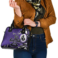 Personalized Canada Haida Eagle Shoulder Handbag Purple Style