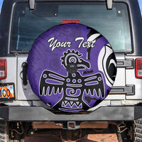 Personalized Canada Haida Eagle Spare Tire Cover Purple Style - Wonder Print Shop