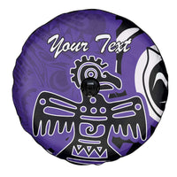 Personalized Canada Haida Eagle Spare Tire Cover Purple Style - Wonder Print Shop