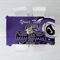 Personalized Canada Haida Eagle Tablecloth Purple Style - Wonder Print Shop