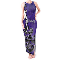 Personalized Canada Haida Eagle Tank Maxi Dress Purple Style - Wonder Print Shop