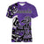 Personalized Canada Haida Eagle Women V-Neck T-Shirt Purple Style - Wonder Print Shop