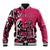 Personalized Canada Haida Eagle Baseball Jacket Pink Style - Wonder Print Shop