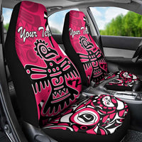 Personalized Canada Haida Eagle Car Seat Cover Pink Style - Wonder Print Shop