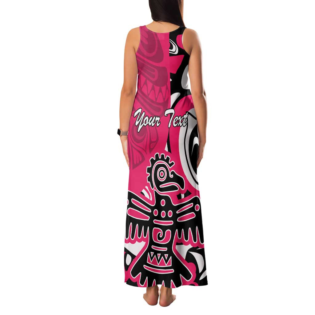 Personalized Canada Haida Eagle Family Matching Tank Maxi Dress and Hawaiian Shirt Pink Style - Wonder Print Shop