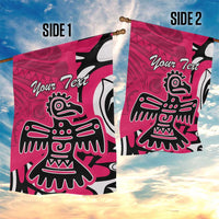 Personalized Canada Haida Eagle Garden Flag Pink Style - Wonder Print Shop