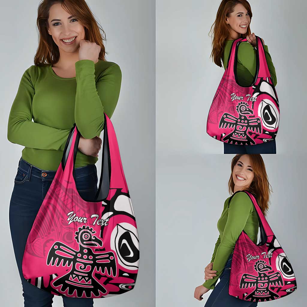 Personalized Canada Haida Eagle Grocery Bag Pink Style