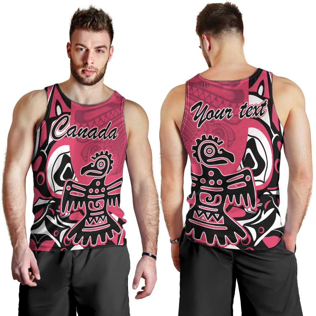 Personalized Canada Haida Eagle Men Tank Top Pink Style - Wonder Print Shop