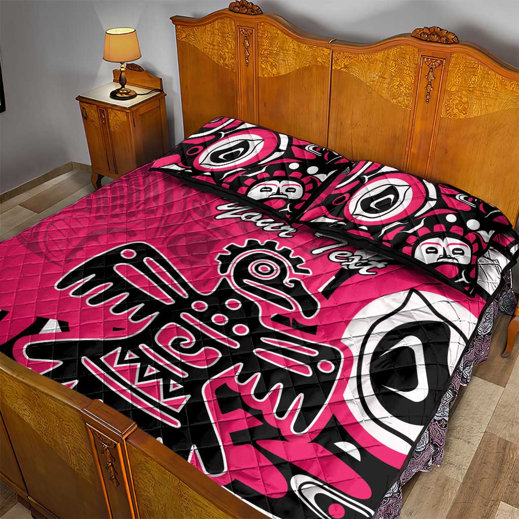 Personalized Canada Haida Eagle Quilt Bed Set Pink Style - Wonder Print Shop