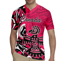 Personalized Canada Haida Eagle Rugby Jersey Pink Style - Wonder Print Shop