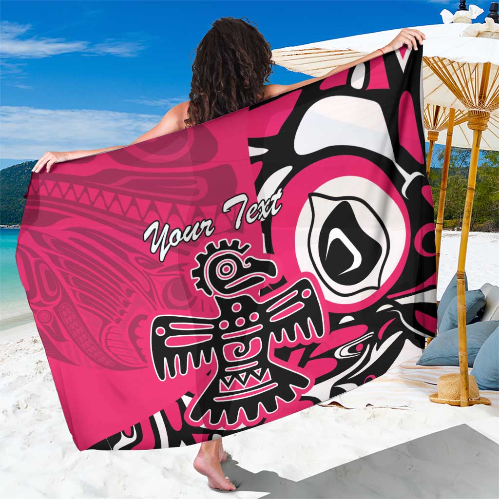 Personalized Canada Haida Eagle Sarong Pink Style - Wonder Print Shop