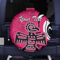 Personalized Canada Haida Eagle Spare Tire Cover Pink Style - Wonder Print Shop