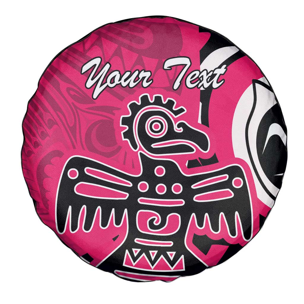 Personalized Canada Haida Eagle Spare Tire Cover Pink Style - Wonder Print Shop