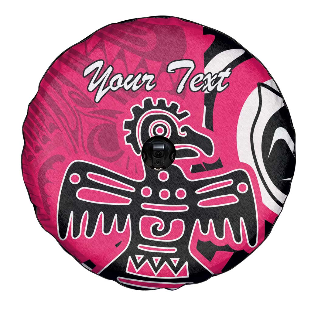 Personalized Canada Haida Eagle Spare Tire Cover Pink Style - Wonder Print Shop