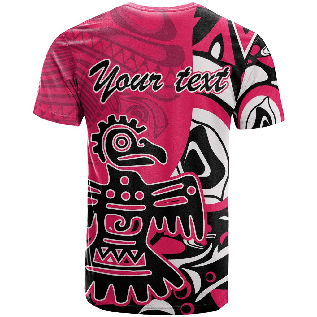 Personalized Canada Haida Eagle T Shirt Pink Style - Wonder Print Shop
