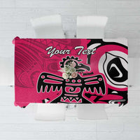 Personalized Canada Haida Eagle Tablecloth Pink Style - Wonder Print Shop