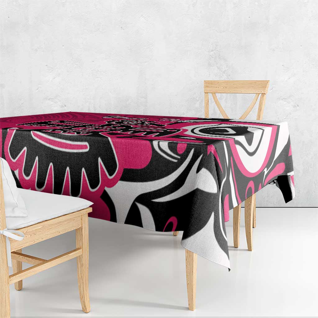 Personalized Canada Haida Eagle Tablecloth Pink Style - Wonder Print Shop