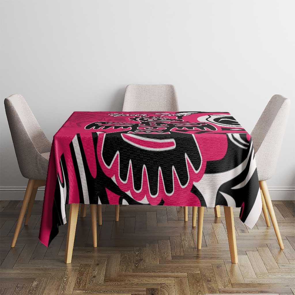 Personalized Canada Haida Eagle Tablecloth Pink Style - Wonder Print Shop