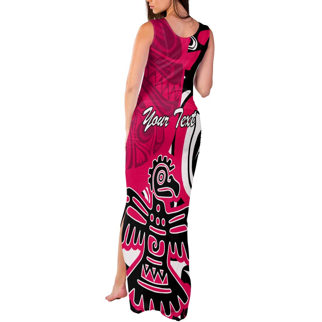 Personalized Canada Haida Eagle Tank Maxi Dress Pink Style - Wonder Print Shop