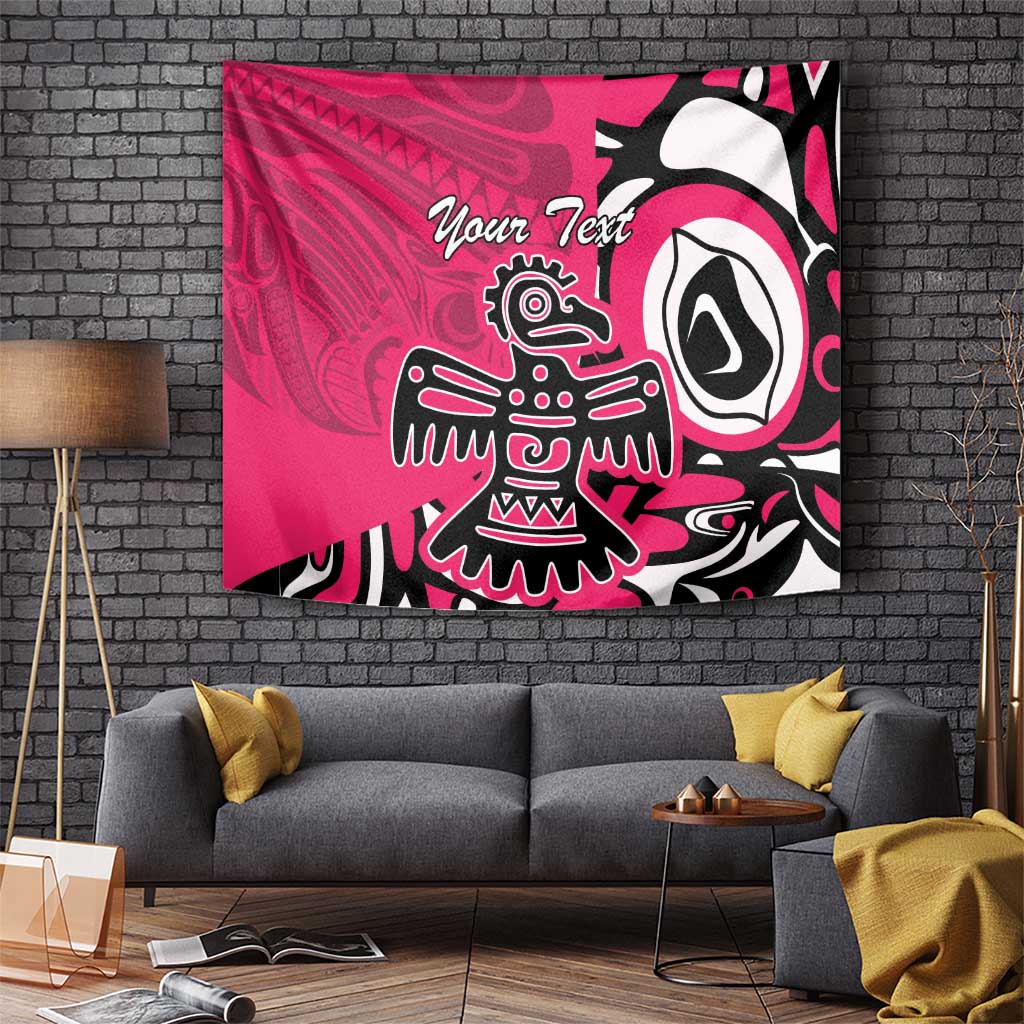 Personalized Canada Haida Eagle Tapestry Pink Style - Wonder Print Shop