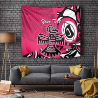 Personalized Canada Haida Eagle Tapestry Pink Style - Wonder Print Shop