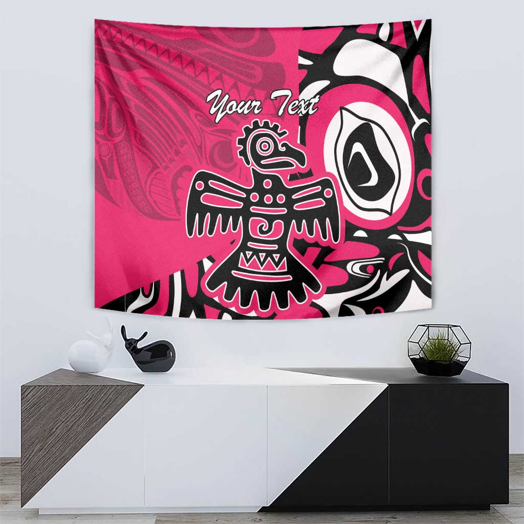 Personalized Canada Haida Eagle Tapestry Pink Style - Wonder Print Shop