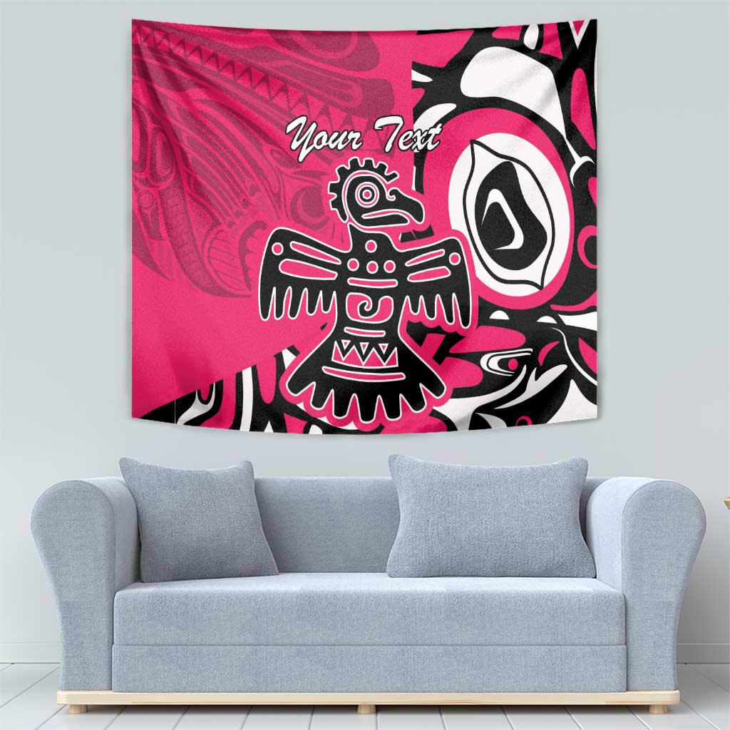 Personalized Canada Haida Eagle Tapestry Pink Style - Wonder Print Shop