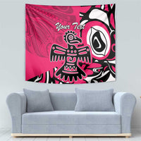Personalized Canada Haida Eagle Tapestry Pink Style - Wonder Print Shop
