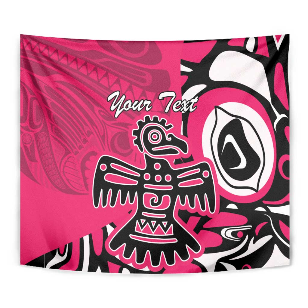 Personalized Canada Haida Eagle Tapestry Pink Style - Wonder Print Shop