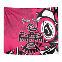 Personalized Canada Haida Eagle Tapestry Pink Style - Wonder Print Shop