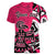 Personalized Canada Haida Eagle Women V-Neck T-Shirt Pink Style - Wonder Print Shop