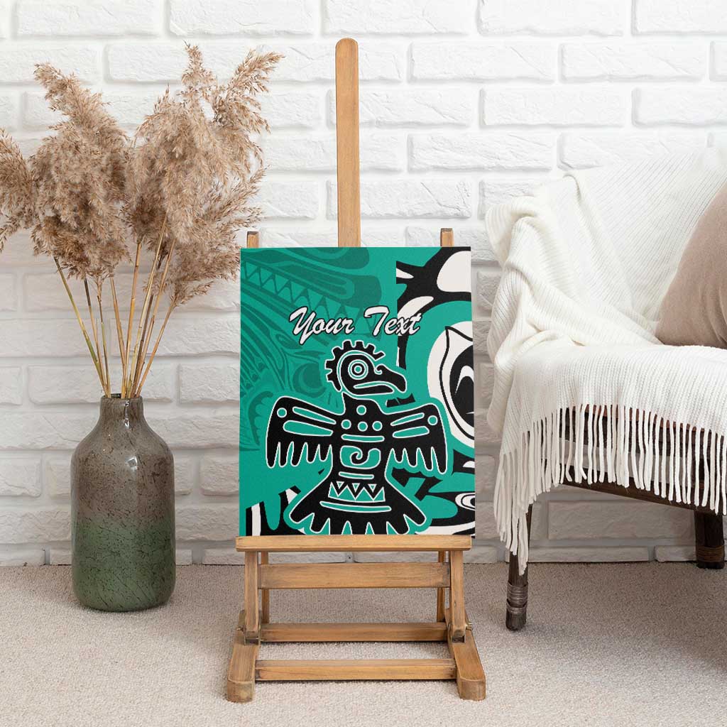 Personalized Canada Haida Eagle Canvas Wall Art Turquoise Style - Wonder Print Shop
