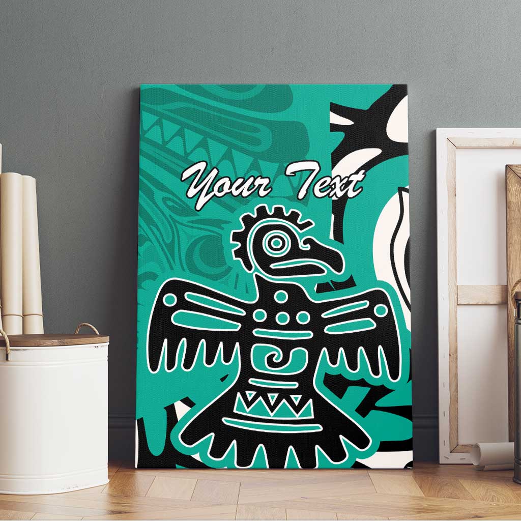 Personalized Canada Haida Eagle Canvas Wall Art Turquoise Style - Wonder Print Shop
