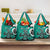 Personalized Canada Haida Eagle Grocery Bag Turquoise Style