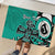 Personalized Canada Haida Eagle Rubber Doormat Turquoise Style - Wonder Print Shop
