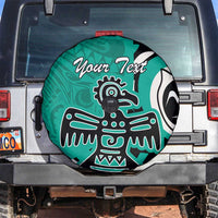 Personalized Canada Haida Eagle Spare Tire Cover Turquoise Style - Wonder Print Shop