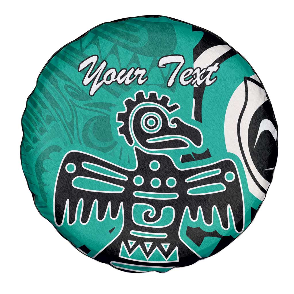 Personalized Canada Haida Eagle Spare Tire Cover Turquoise Style - Wonder Print Shop