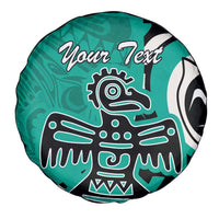 Personalized Canada Haida Eagle Spare Tire Cover Turquoise Style - Wonder Print Shop