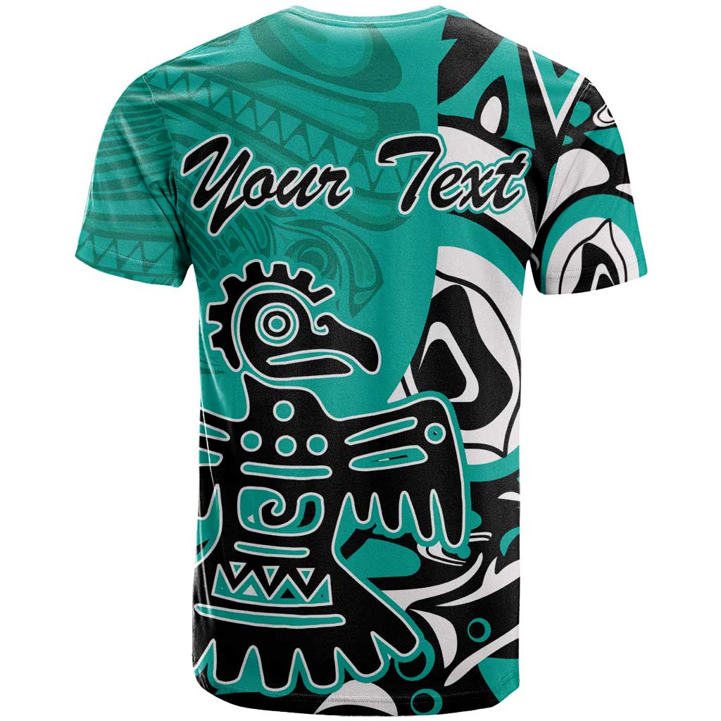 Personalized Canada Haida Eagle T Shirt Turquoise Style - Wonder Print Shop