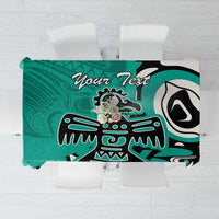 Personalized Canada Haida Eagle Tablecloth Turquoise Style - Wonder Print Shop