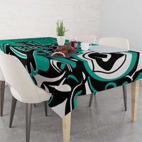 Personalized Canada Haida Eagle Tablecloth Turquoise Style - Wonder Print Shop