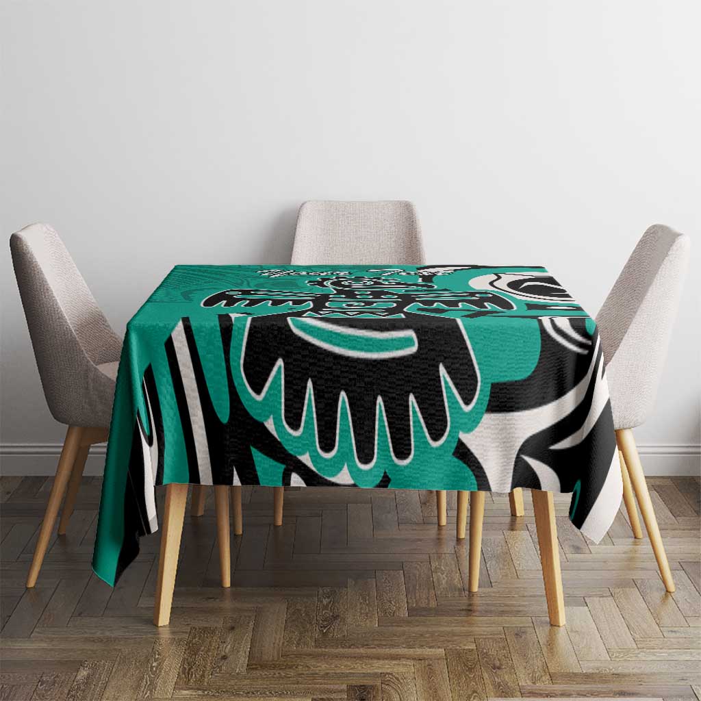 Personalized Canada Haida Eagle Tablecloth Turquoise Style - Wonder Print Shop